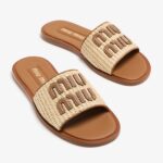 Miu Miu Wmns Slide 'Beige Brandy' - Image 3