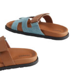 Hermès Chypre sandal 'bleu clair / naturel' - Image 4