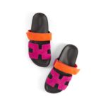Hermès Chypre Sandals 'Rose Chapas / Orange Synthétique' - Image 5
