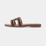 Hermes Oran Sandals Blue/Brut