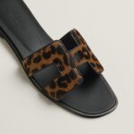 Hermes Oran Sandals in Moire Calfskin - Image 2